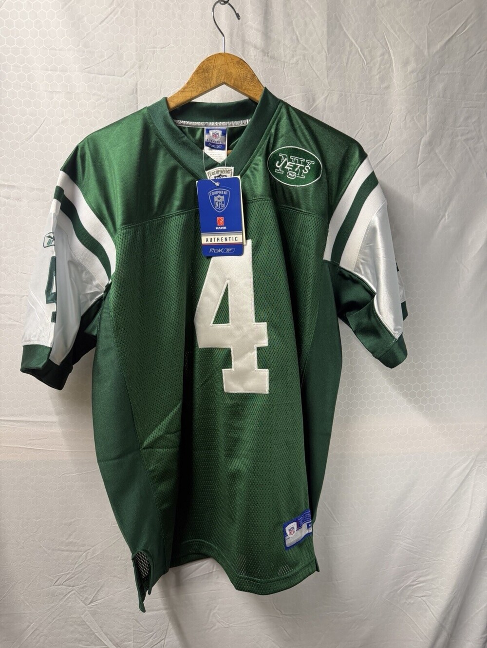 New York Jets Reebok Jersey Mens XL Brett Favre 4 Green NFL Football NWT